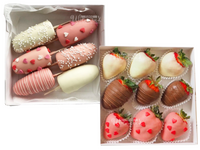 Клубника и бананы в шоколаде